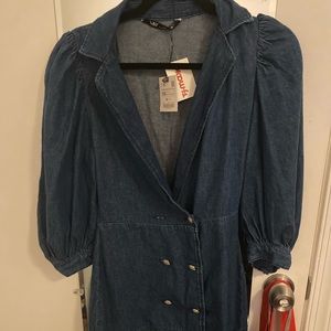 Denim blazer dress